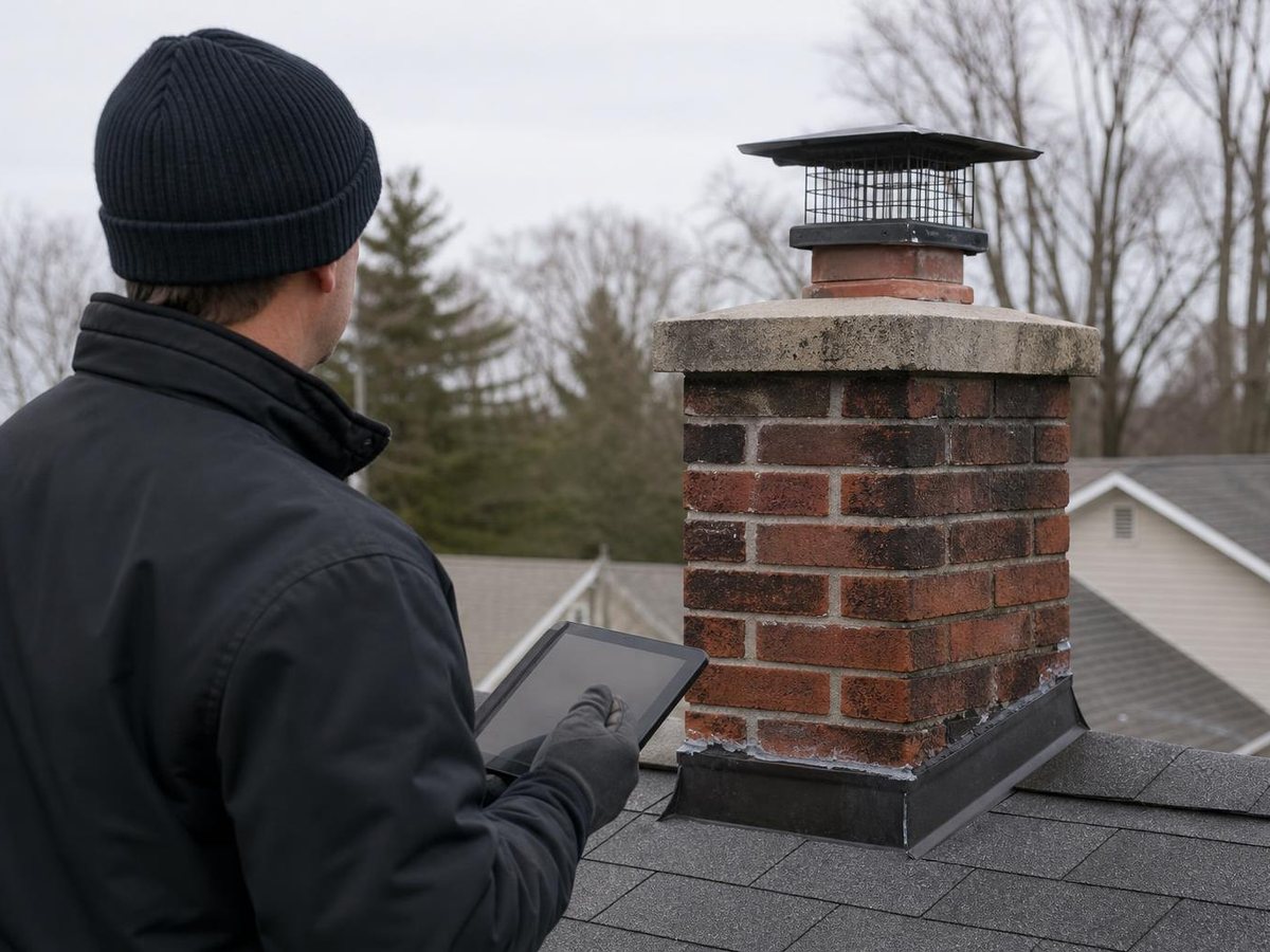 Renner House Chimney Service work in Bedford